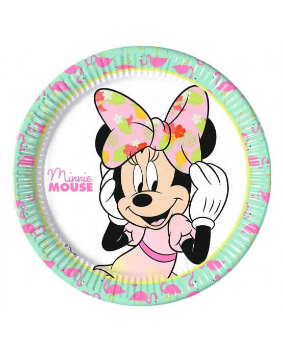 Tanieriky papierové Minnie 23cm 8ks