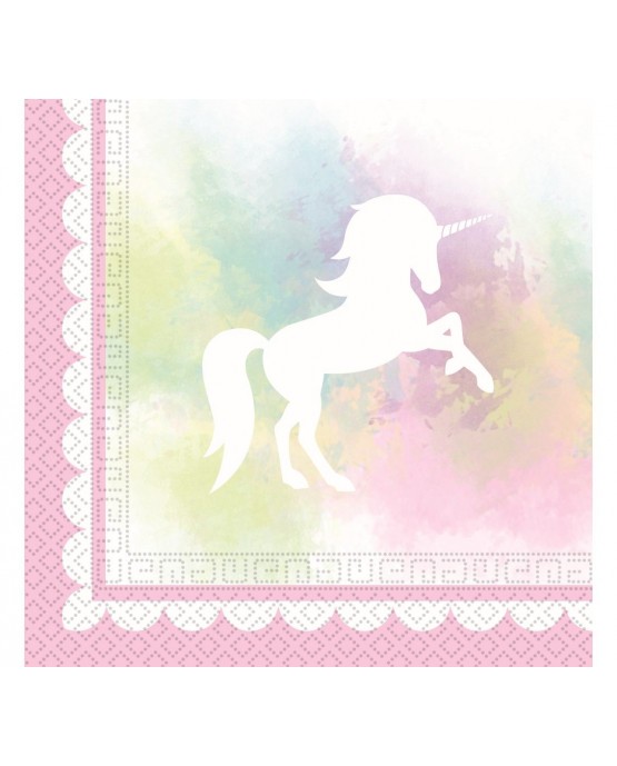 Servítky papierové jednorožec 33x33cm 20ks