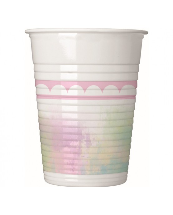 Poháriky plastové jednorožec 200ml 8ks