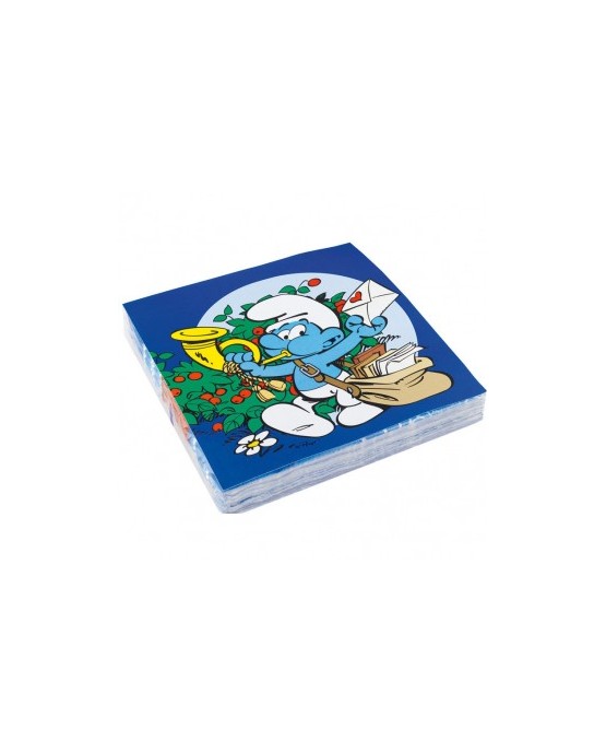 Servítky Šmolkovia modré 33cm 20ks