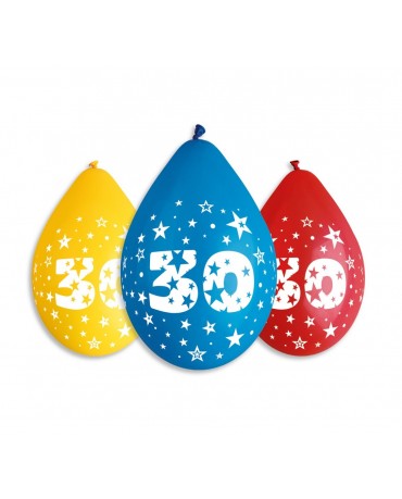 Pastelové balóny 30 visiace 12'' mix 5ks