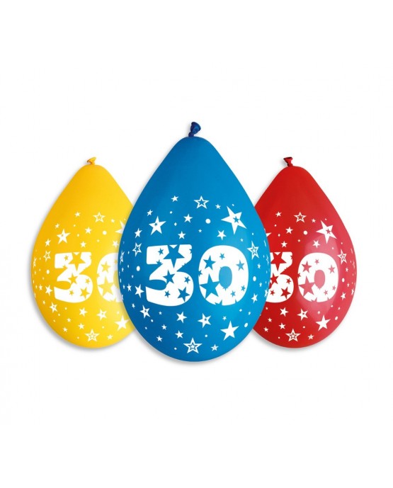 Pastelové balóny 30 visiace 12'' mix 5ks