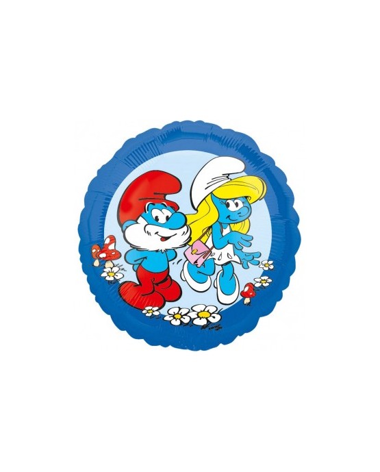 Fól. balón Šmolkovia modrý 43cm 1ks