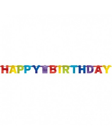 Banner Happy Birthday - farebný 2,13m