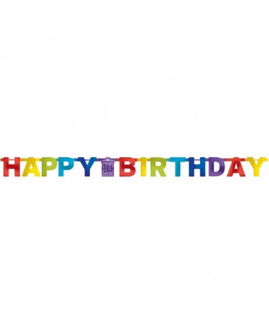 Banner Happy Birthday - farebný 2,13m