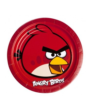 Tanieriky Angry Birds červené 23cm - 8 ks