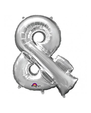 Fól. balón - strieborný znak  and  27 x 35cm 1ks