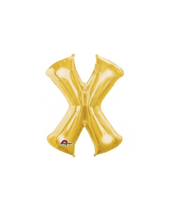 Fól. balón - zlaté X    27x35cm 1ks