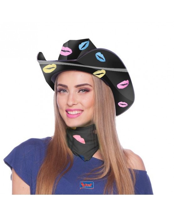 Kovbojský klobúk čierny - pusinky