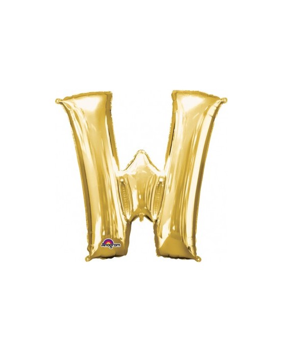 Fól. balón - zlaté W    33x33cm 1ks