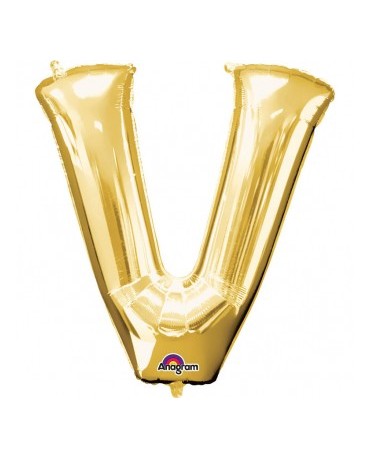 Fól. balón - zlaté V    27x33cm 1ks