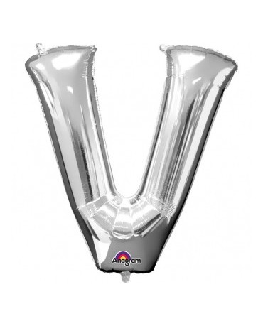 Fól. balón - strieborné V    27x33cm 1ks