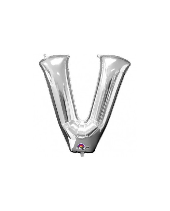 Fól. balón - strieborné V    27x33cm 1ks