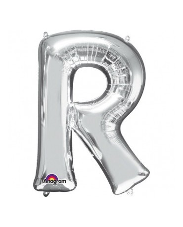 Fól. balón - strieborné R   22x33cm 1ks