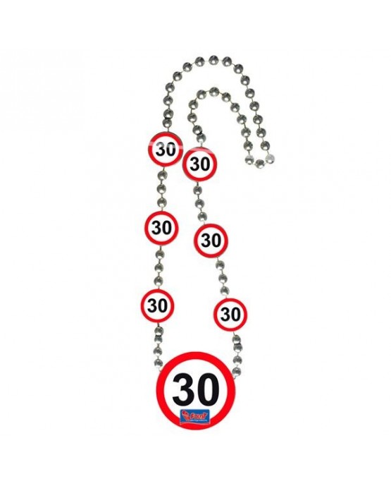 Náhrdelník 30 dopravná značka