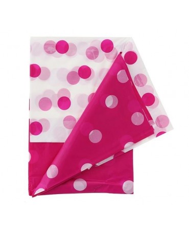 Obrus - ružové bodky 128x181cm 1ks