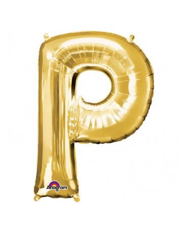 Fól. balón - zlaté P   22x33cm 1ks
