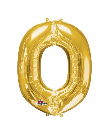 Fól. balón - zlaté O    25x33cm 1ks