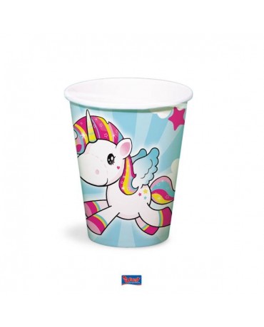 Poháriky jednorožec 250ml 8ks
