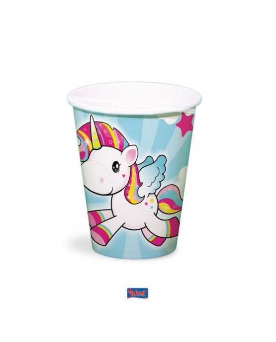 Poháriky jednorožec 250ml 8ks
