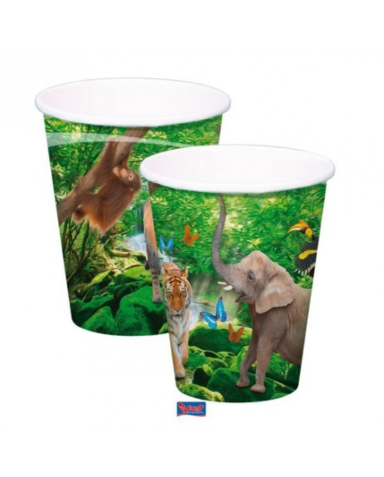 Poháriky Safari party 250 ml 8ks