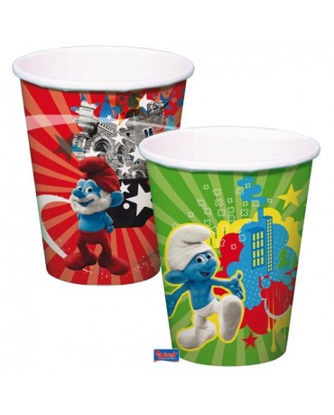 Poháriky šmolkovia 250ml/8ks