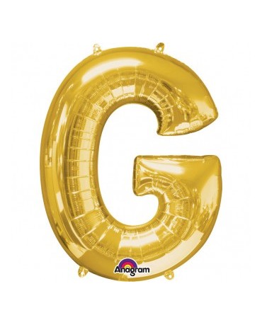 Fól. balón - zlaté G   22x33cm 1ks