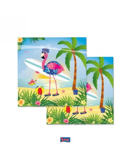 Servítky flamingo 33x33cm 20ks