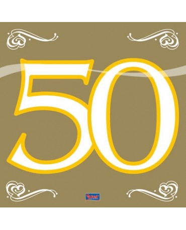 Servítky zlaté 50, 33x33cm 20ks