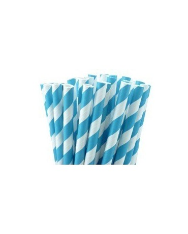 Slamky - bielo- modré 8ks