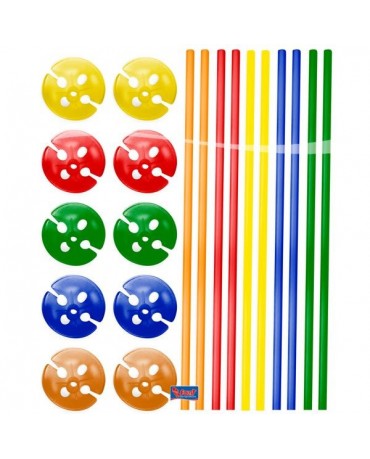 Slamky farebné 40cm 10ks