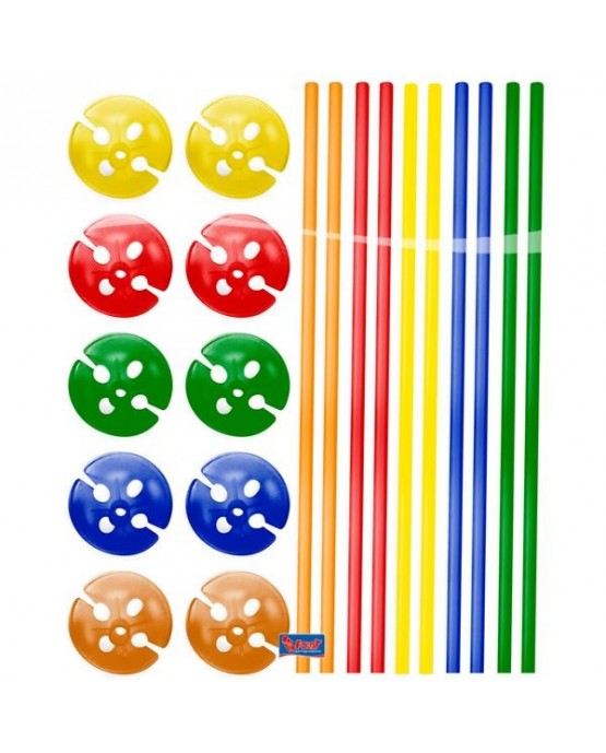 Slamky farebné 40cm 10ks