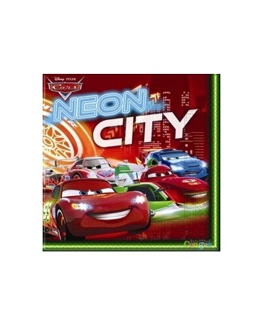 Servítky Autá- Neon 33cm 20ks