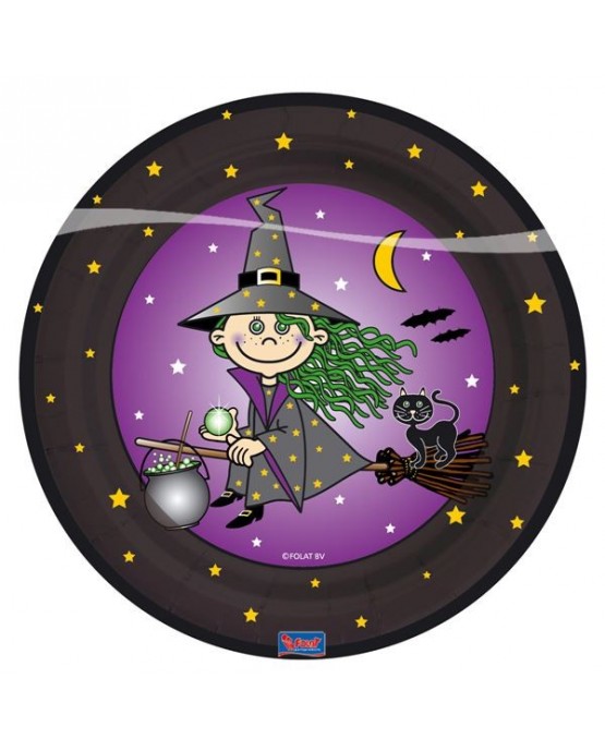 Tanieriky čarodejnica 23cm 8ks