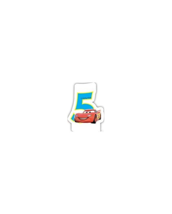 Sviečka Autá- číslica "5" 1ks/P2