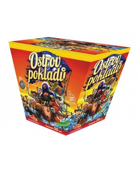 Ostrov pokladů šikmý 25 rán | Malé ohňostroje