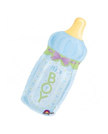 Fóliový balón dojčenská fľaša - modrá 79x33cm