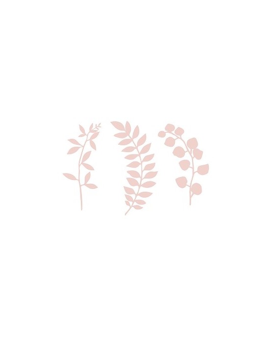 Dekorácie na stôl -vetvičky s lístkami - ružové  9ks