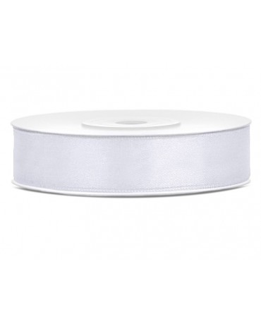 Saténová stuha - biela 12mm 25m 1ks