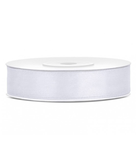 Saténová stuha - biela 12mm 25m 1ks