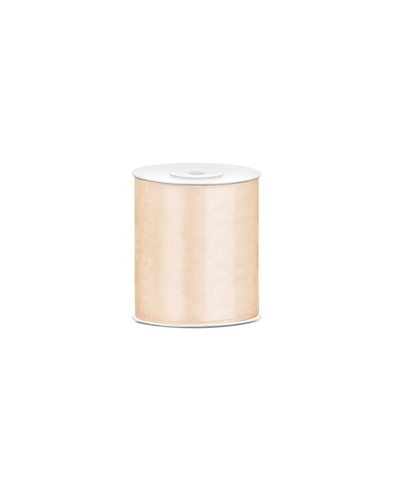 Saténová stuha -krémová 100mm 25m 1ks