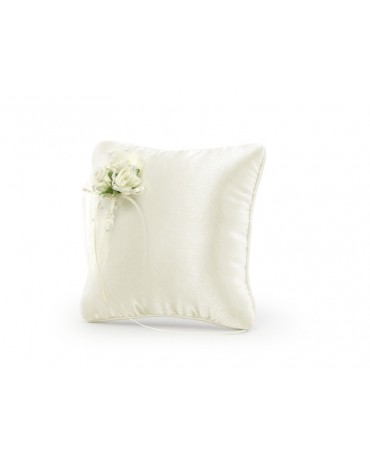 Vankúšik - smotanový s ružami 1ks