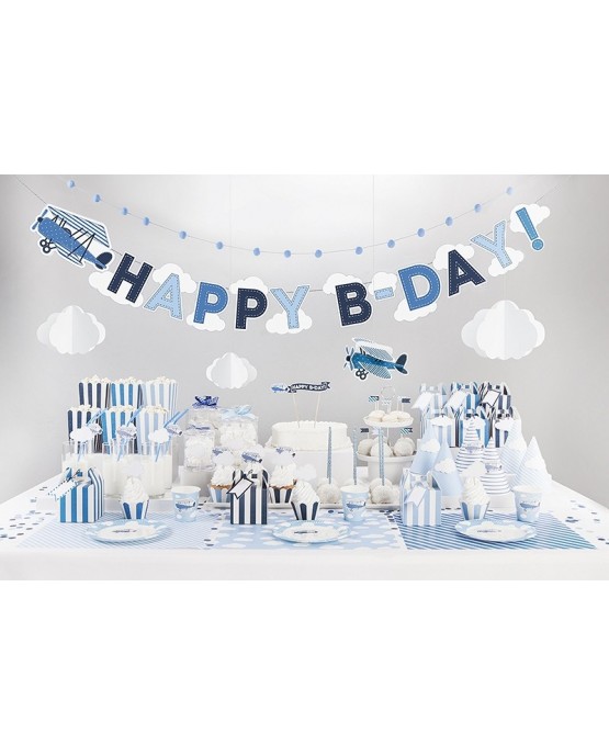 Dekor. stuha -pásiky-modrá 18mm 10m 1ks