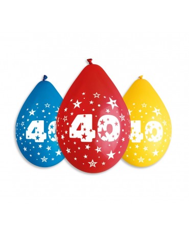 Patelové balóny číslo 40 visiace 12'' mix 10ks