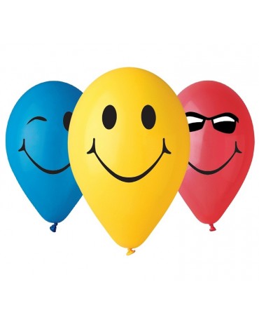 Latexové balóny smajlíci mix 12'' 10ks