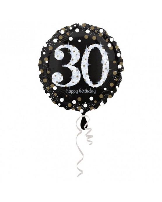 Fóliový balón číslo 30-zlatý 43cm