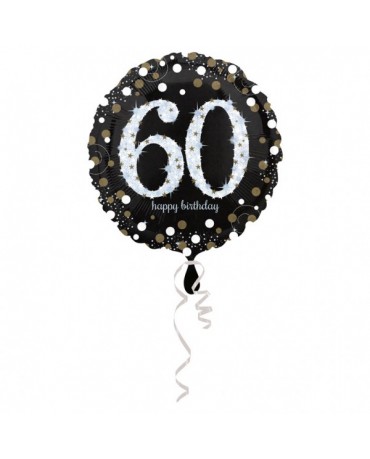 Fóliový balón číslo 60- zlatý 43cm