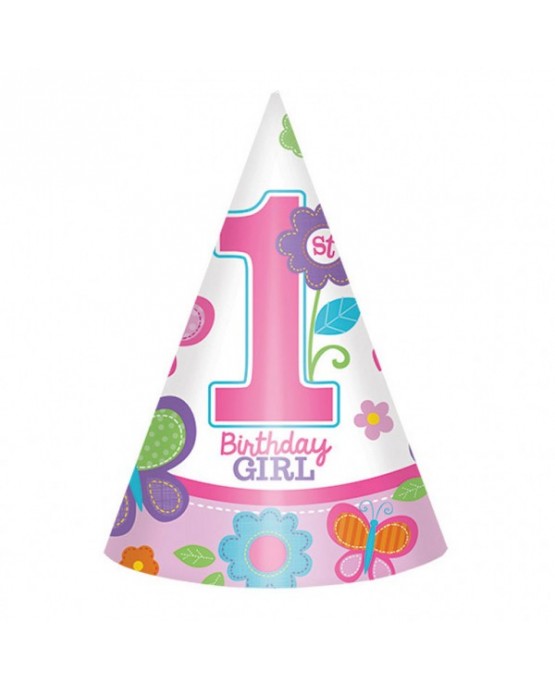 Klobúčik Birthday Girl č.1  8ks