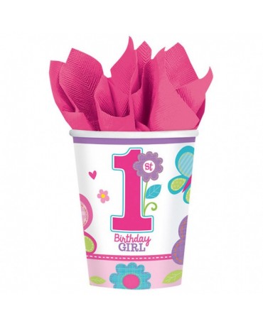 Poháre Birthday girl č.1 -266 ml 8ks