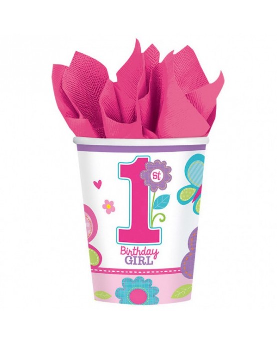 Poháre Birthday girl č.1 -266 ml 8ks